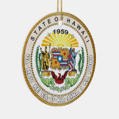 Staat Hawaii Grote zeehond Keramisch Ornament (Rechts)
