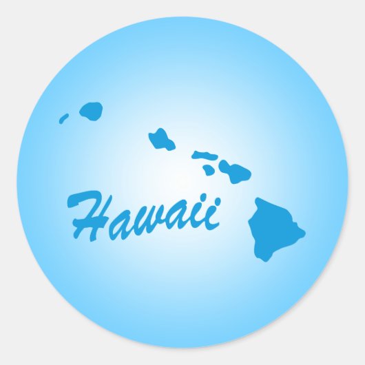 Staat Hawaii Ronde Sticker (Voorkant)