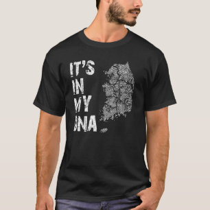 staat het in mijn DNA Zuid-Korea overzichtskaart T-shirt