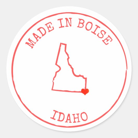 Staat Idaho/Adres/Business/Wedding Custom Ronde Sticker (Voorkant)