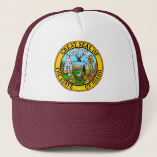 Staat Idaho Flag Seal Trucker Hat Pet