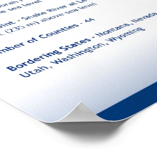 Staat Idaho,ID-Posters Poster (Hoek)