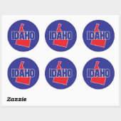 Staat Idaho Ronde Sticker (Vel)
