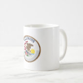 Staat Illinois Flag Seal Koffiemok (Voorkant rechts)