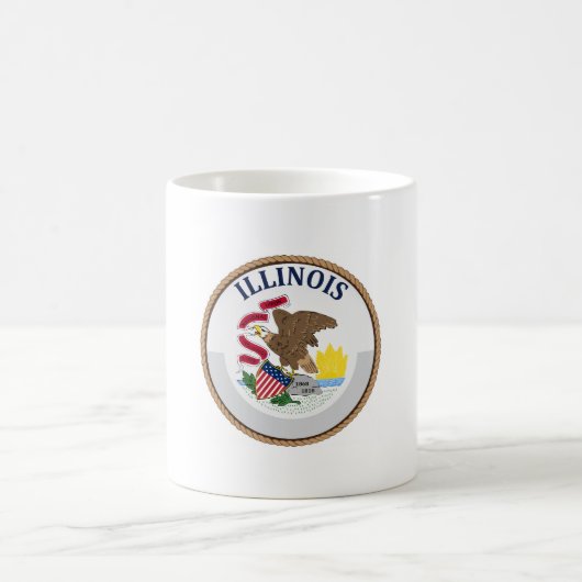 Staat Illinois Flag Seal Koffiemok (Center)