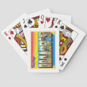 Staat Illinois IL  groot Briefkaart Pokerkaarten (Achterkant)