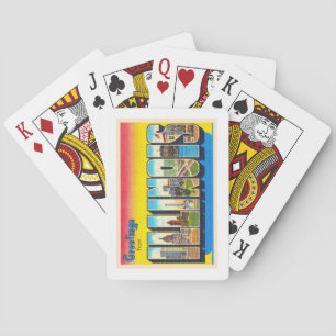 Staat Illinois IL  groot Briefkaart Pokerkaarten