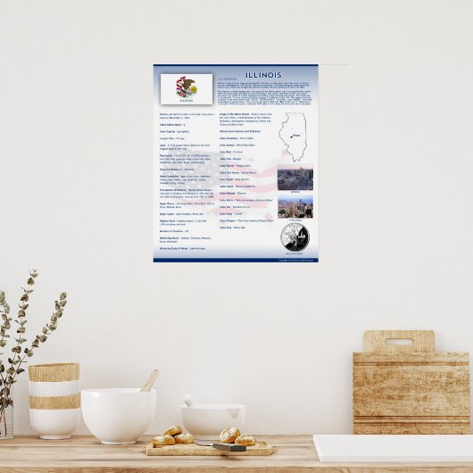 Staat Illinois,IL Posters (Keuken)