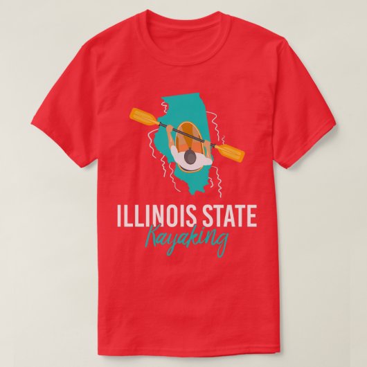 Staat Illinois Kayak Kayaking buitenshuis Pap Husb T-shirt (Design voorkant)