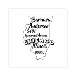 STAAT ILLINOIS LINCOLN RETOURADRES CHICAGO RUBBERSTEMPEL