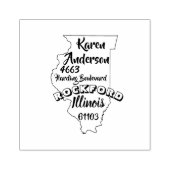 STAAT ILLINOIS LINCOLN RETOURADRES ROCKFORD RUBBERSTEMPEL (Afrduk)