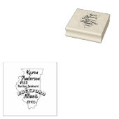 STAAT ILLINOIS LINCOLN RETOURADRES ROCKFORD RUBBERSTEMPEL (Gestempeld)