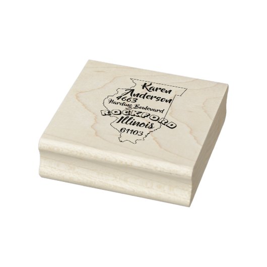 STAAT ILLINOIS LINCOLN RETOURADRES ROCKFORD RUBBERSTEMPEL (Stempel)