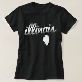 Staat Illinois wit T-shirt