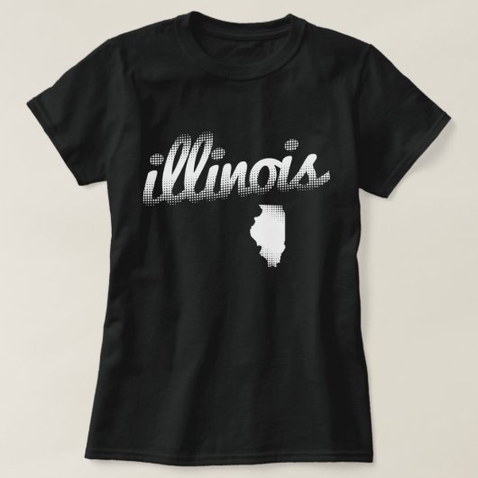 Staat Illinois wit T-shirt (Design voorkant)