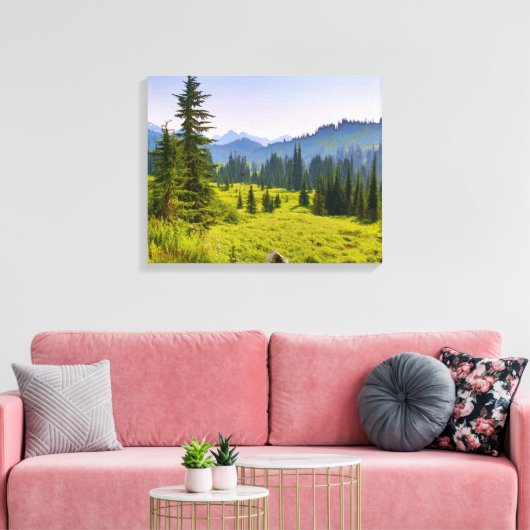 Staat in de berg- en bosbouw in Washington Canvas Afdruk (Insitu (Woonkamer))