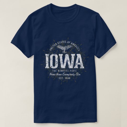  staat Iowa Retro T-shirt (Design voorkant)