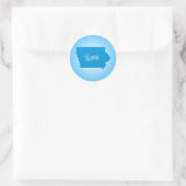 Staat Iowa Ronde Sticker (Tas)