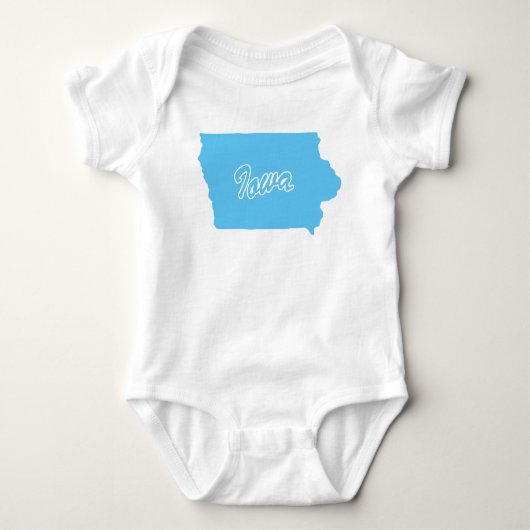 Staat Iowa Shape Baby Bodysuit (Voorkant)