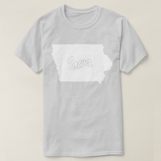 Staat Iowa Shape T-shirt (Design voorkant)