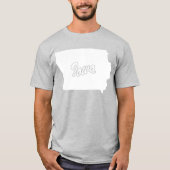 Staat Iowa Shape T-shirt (Voorkant)