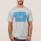 Staat Iowa Shape T-shirt (Voorkant)