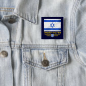 Staat Israël Vierkante Button 5,1 Cm (In situ)