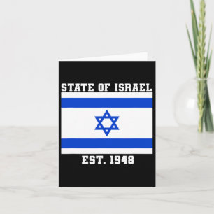 Staat Israël Vlag Est. 1948 Onafhankelijkheidsdag Kaart