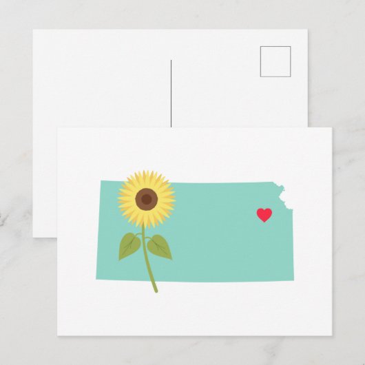 Staat Kansas Briefkaart (Voorkant / Achterkant)