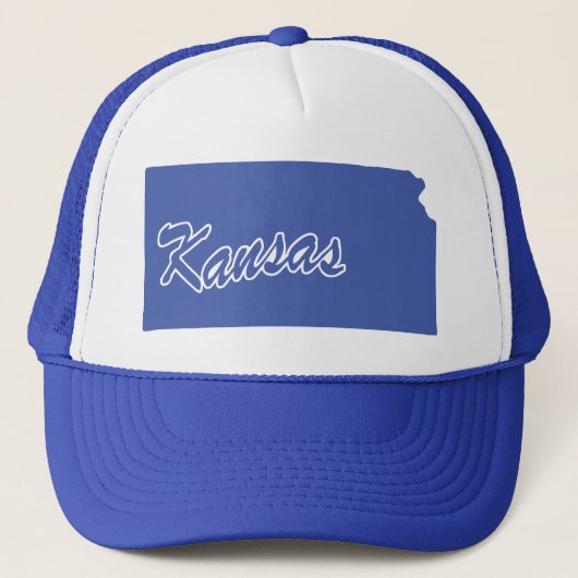 Staat Kansas Shape Trucker Hat Pet (Voorkant)