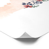 Staat Kentucky Floral Waterverf Poster (Hoek)