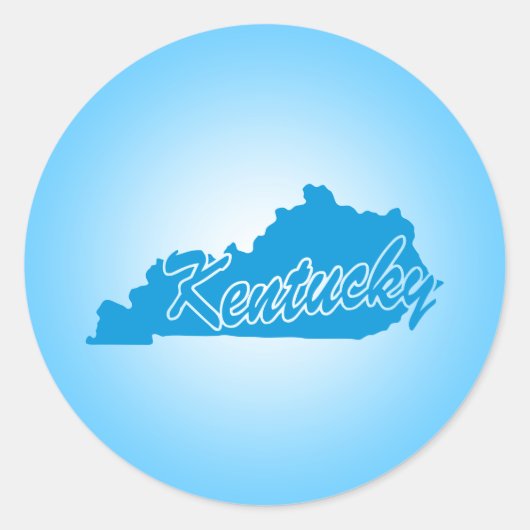 Staat Kentucky Ronde Sticker (Voorkant)