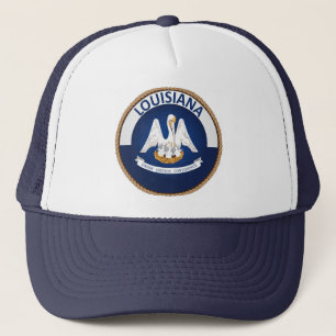 Staat Louisiana Flag Seal Trucker Hat Pet