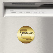 STAAT LOUISIANA GOLD MEDALLION MAGNEET (Insitu (Vaatwasser))