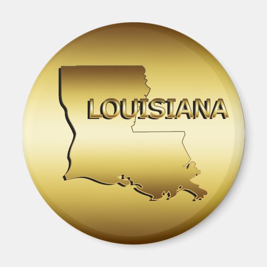 STAAT LOUISIANA GOLD MEDALLION MAGNEET (Voorkant)