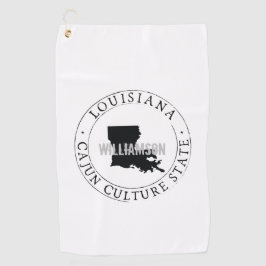 Staat Louisiana Golf Towel gepersonaliseerd Golfhanddoek