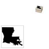 Staat Louisiana Silhouette Rubberstempel (Gestempeld)