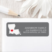 Staat LOUISIANA | Terugkeeradreslabel verplaatsen Etiket (Insitu)