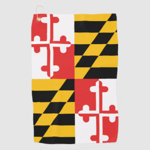 Staat Maryland Flag Golf Towel Golfhanddoek