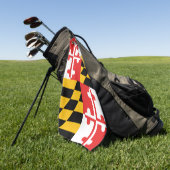 Staat Maryland Flag Golf Towel Golfhanddoek (Groen)