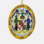 STAAT MARYLAND SEAL KERAMISCH ORNAMENT (Rechts)