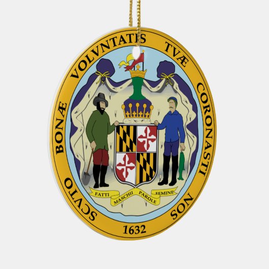 STAAT MARYLAND SEAL KERAMISCH ORNAMENT (Rechts)