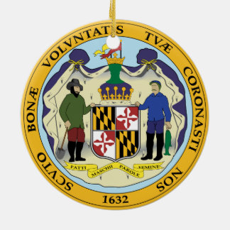 STAAT MARYLAND SEAL KERAMISCH ORNAMENT
