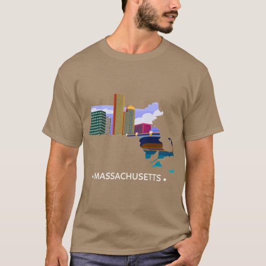 Staat Massachusetts 1 T-shirt (Voorkant)