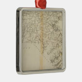 Staat Massachusetts 2 Metalen Ornament (Rechts)