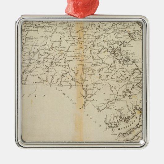 Staat Massachusetts 2 Metalen Ornament (Voorkant)