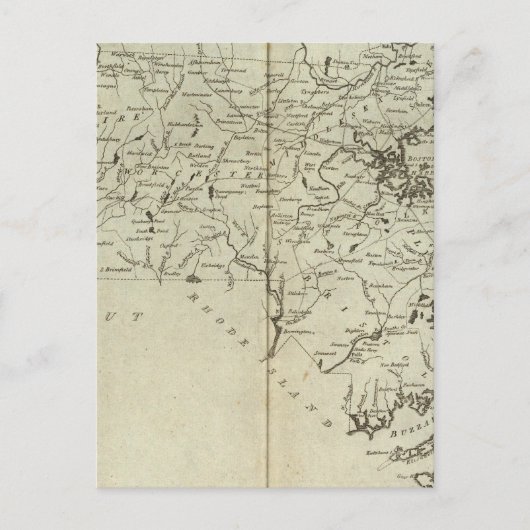 Staat Massachusetts Briefkaart (Voorkant)
