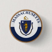 Staat Massachusetts Flag Seal Button (Voorkant)