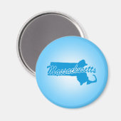 Staat Massachusetts Magnet (Voorkant / Achterkant)