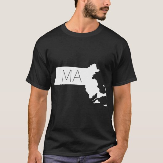 STAAT MASSACHUSETTS met CODE T-shirt (Voorkant)